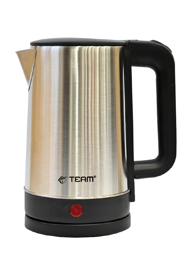 تيم Team Stainless Steel Cordless Electric Kettle 1.5L, 1500W Fast Boil, Auto Shut‑Off, BPA‑Free, 360° Rotational Base, Concealed Heating Element - Image 1